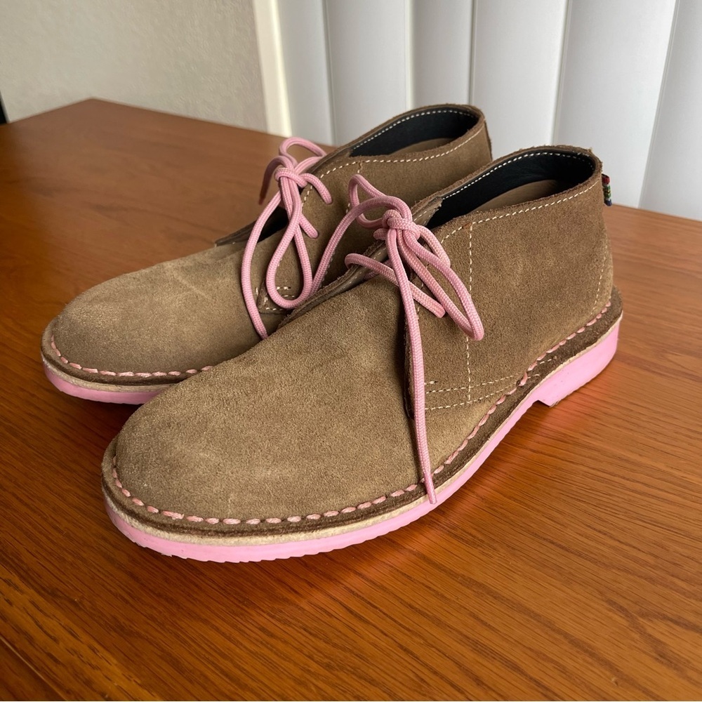 Veldskoen Heritage Uhambo Chukka Boots Pink Sole Suede Lace Up Women’s Size 6
